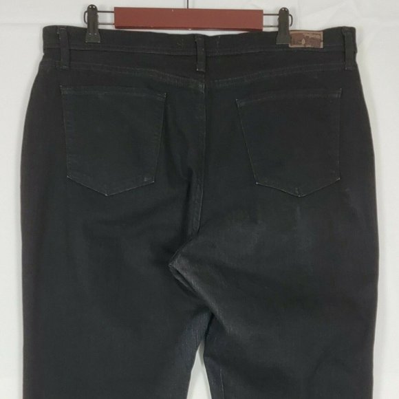Lee Jeans Womens 18 Short Black Classic Fit Straight Leg At The Waist 37 x 29 - Picture 9 of 11